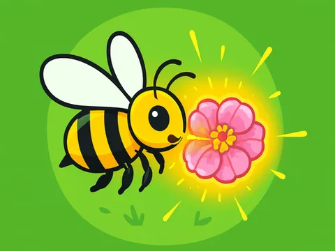 Play Bee and Flower - Free Online Puzzle