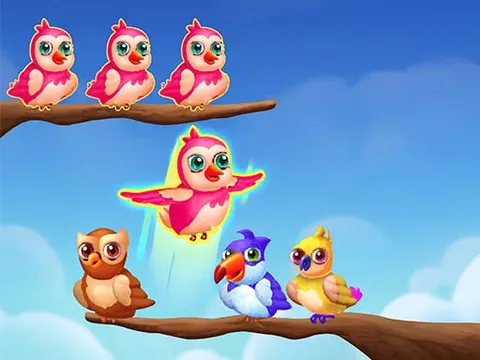 Play Birds Sort Color Match Puzzle - Free Online Puzzle