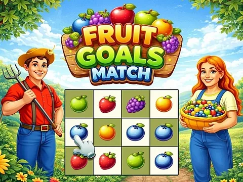 Play Fruit Goals Match - Free Online Puzzle