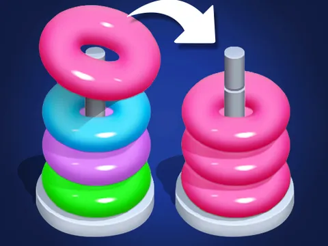 Play Hoop Stack - Color Sort Puzzle - Free Online Arcade